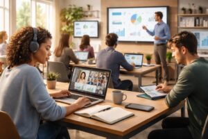 découvrez pourquoi la formation hybride séduit de plus en plus d’apprenants grâce à sa flexibilité, son efficacité et l’alliance idéale entre présentiel et distanciel.