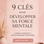 Une femme souriante pratiquant des techniques de développement personnel pour renforcer sa force mentale.