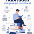 Illustration représentant des habitudes de vie positive pour réussir dans sa vie professionnelle et personnelle.