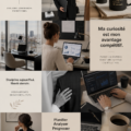 Un tableau de vision coloré avec des mots et images inspirants pour un data analyst.
