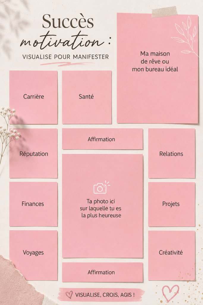 Une femme méditant, visualisant son succès et ses rêves