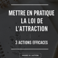 Femme méditant, illustrant l'application de la loi de l'attraction avec des pensées positives.