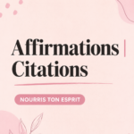 Une illustration d'un vision board rempli d'affirmations inspirantes et d'images motivantes