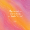 Fonds d'écran inspirant avec des affirmations motivantes affichées sur un bureau