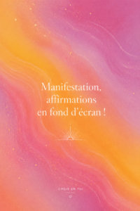 Fonds d'écran inspirant avec des affirmations motivantes affichées sur un bureau