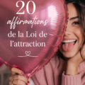 Illustration représentant des affirmations positives sur un fond inspirant.