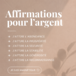 Femme méditant avec des affirmations pour l'argent