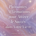 Une femme souriante lisant des affirmations positives sur un tableau de vision.