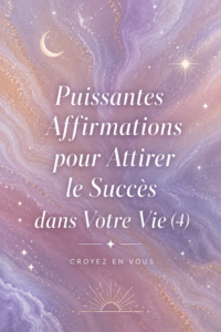 Une femme souriante lisant des affirmations positives sur un tableau de vision.