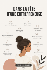Une femme souriante dans un environnement de travail créatif, symbolisant l'entrepreneuriat féminin.
