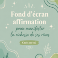 Un ordinateur avec un fond d'écran inspirant et des affirmations motivantes