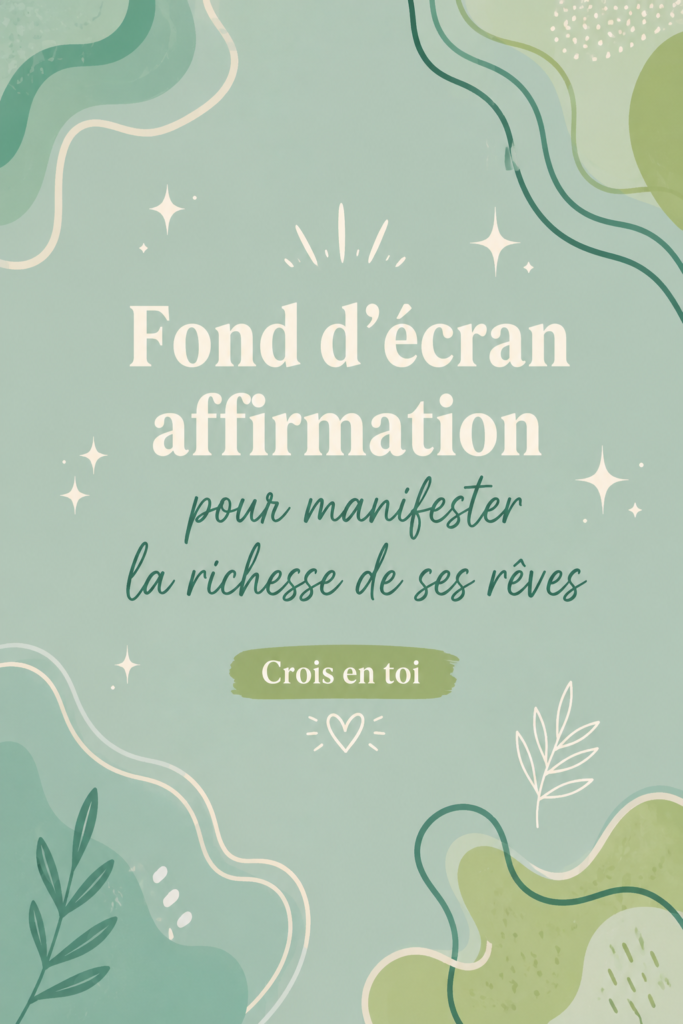 Un ordinateur avec un fond d'écran inspirant et des affirmations motivantes
