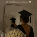 Femme souriante consultant des finances avec un carnet et un stylo, représentant une bonne gestion de l'argent.
