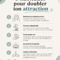 Une femme souriante adoptant des habitudes pour attirer avec charme.