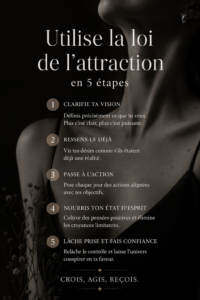 Illustration d'une femme méditant, symbolisant la loi de l'attraction