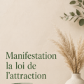 Illustration symbolique de la loi de l'attraction représentant des pensées se matérialisant en réalité