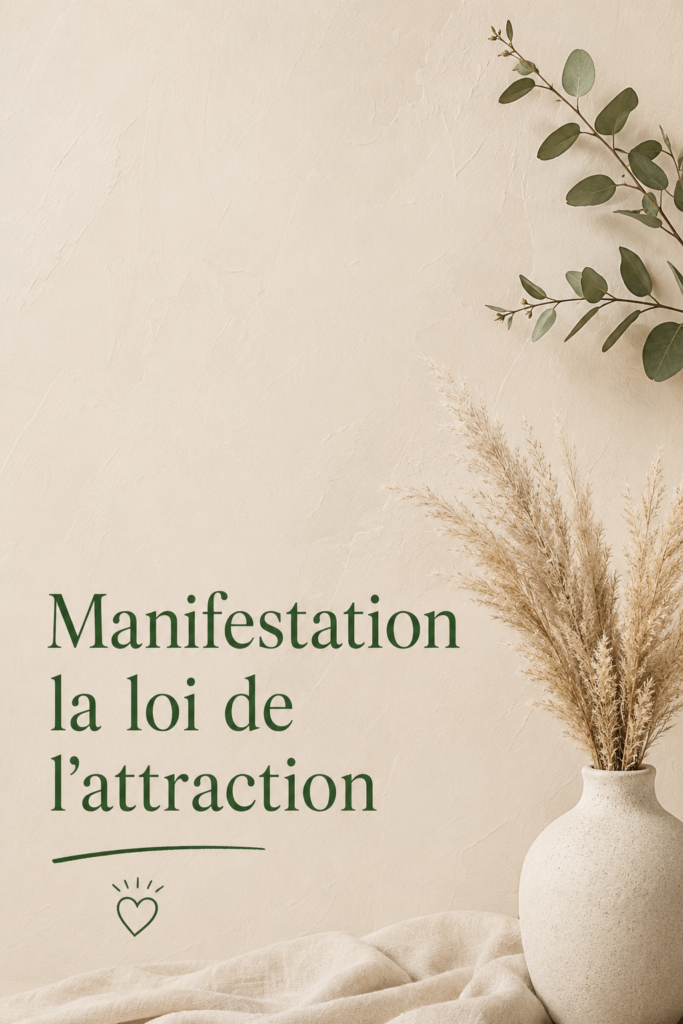 Illustration symbolique de la loi de l'attraction représentant des pensées se matérialisant en réalité