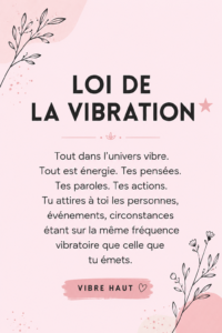 Illustration représentant l'harmonie et la loi de la vibration avec des couleurs apaisantes.