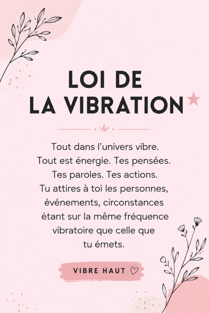 Illustration représentant l'harmonie et la loi de la vibration avec des couleurs apaisantes.