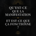Une femme méditant devant une vision positive de sa vie, illustrant l'idée de manifestation.