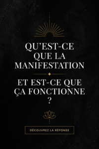 Une femme méditant devant une vision positive de sa vie, illustrant l'idée de manifestation.