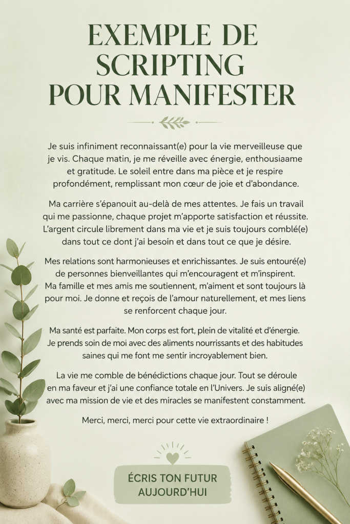 Illustration d'une femme méditant, symbolisant le manifesting et la création de sa réalité.