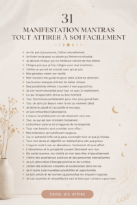 Image de mantras inspirants sur fond apaisant, représentant des affirmations positives.