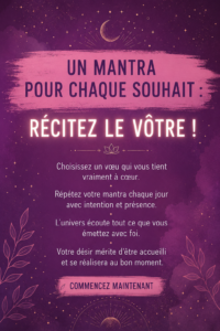 Femme méditant avec un mantra entourée de nature