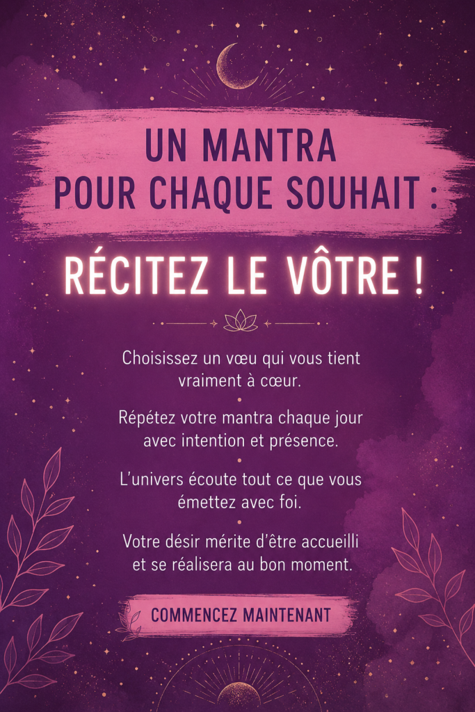Femme méditant avec un mantra entourée de nature