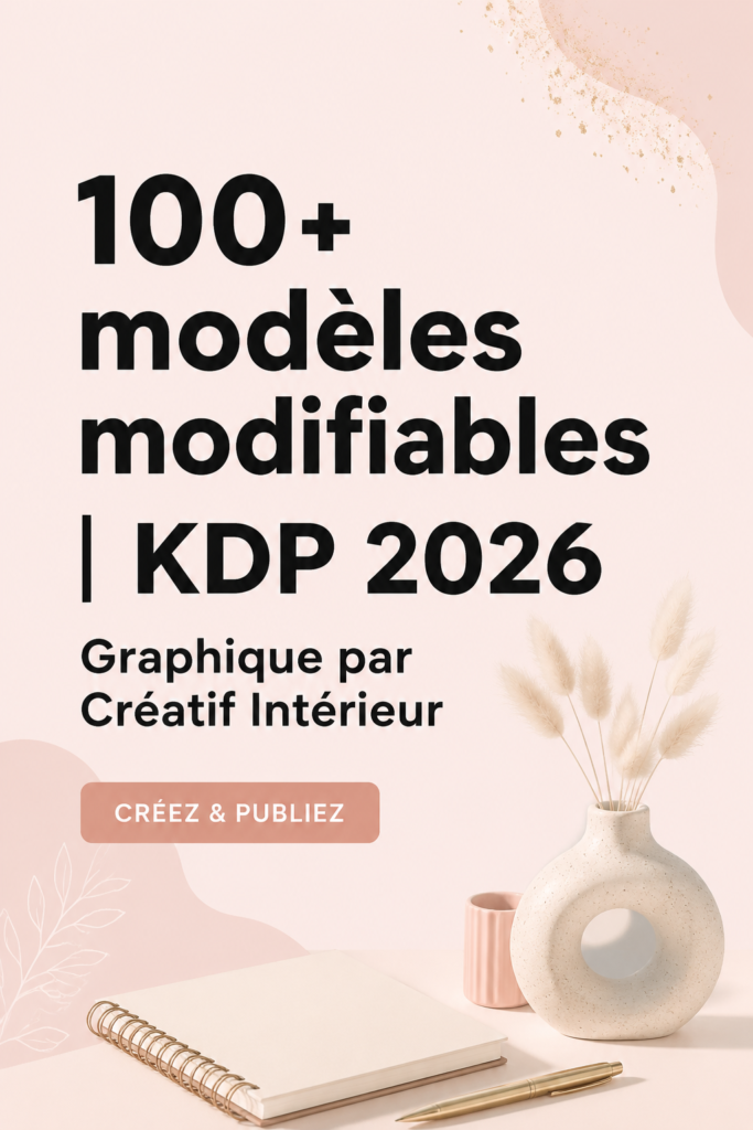 Un aperçu de divers modèles modifiables pour projets KDP illustrant leur créativité et flexibilité.