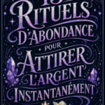 Femme méditant avec des cristaux pour attirer l'abondance