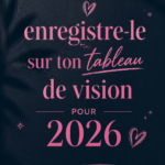 Tableau de vision inspirant avec des mots et des images pour 2026