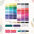 Image de différentes cartelas de couleur pour l'hiver, avec des teintes chaudes et accueillantes.