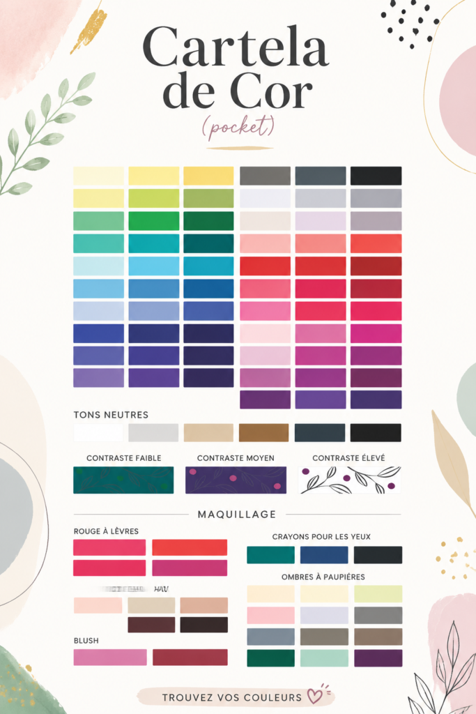 Image de différentes cartelas de couleur pour l'hiver, avec des teintes chaudes et accueillantes.