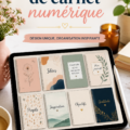 Couverture personnalisée d'un carnet numérique avec des motifs colorés