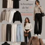 Une femme souriante portant des vêtements tendance de notre boutique en ligne