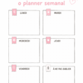 Planner hebdomadaire imprimable avec des sections personnalisables.