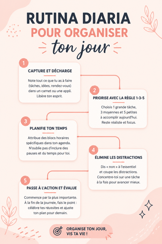 Organisation efficace d'une journée pour les femmes