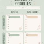 Femme utilisant un tableau de priorités pour organiser sa journée, améliorant ainsi sa productivité.