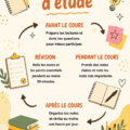 Femme en train d'étudier avec une routine bien établie.