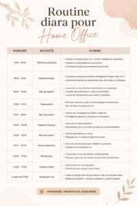 Femme utilisant un ordinateur dans un bureau à domicile parfaitement aménagé, soirée productive.