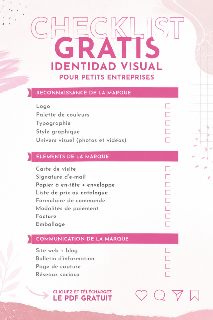 Une femme créative examinant une checklist pour son identité visuelle de petite entreprise.
