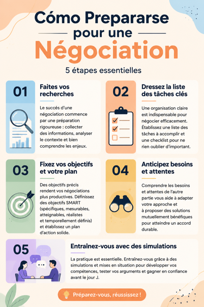 Femme en réunion, se préparant pour une négociation, avec un sourire confiant.