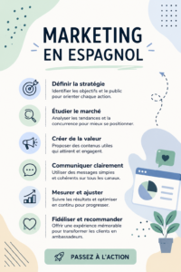 Une femme souriante utilisant un ordinateur portable pour apprendre le marketing.