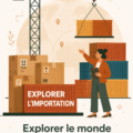 Femme d'affaires examinant des documents d'import-export dans un bureau