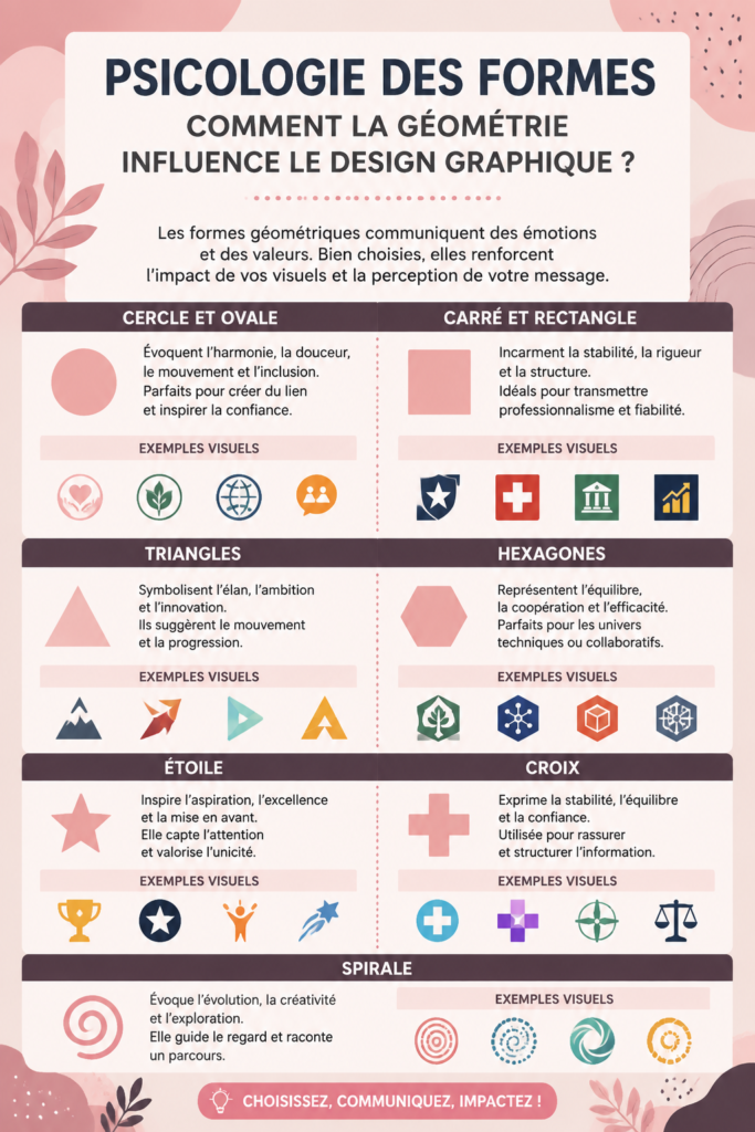 Illustration d'un design graphique inspiré par la géométrie