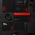 Un échantillon de designs d'identité de marque illustrant une cohérence visuelle.