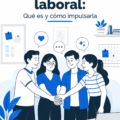 Femme souriante en train de travailler dans un bureau inspirant, représentant la motivation au travail.