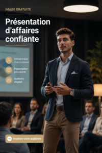 Une femme confiante présente des graphiques lors d'une réunion professionnelle.