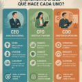 Une réunion entre un CEO, un CFO et un COO discutant des stratégies d'entreprise.